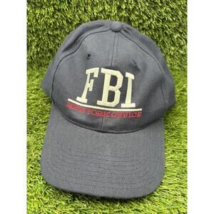 FBI New York Office Hat Cap Navy Blue Snapback Private Stock Embroidered Logo